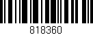 Código de barras (EAN, GTIN, SKU, ISBN): '818360'