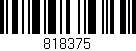 Código de barras (EAN, GTIN, SKU, ISBN): '818375'