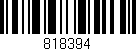 Código de barras (EAN, GTIN, SKU, ISBN): '818394'