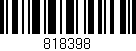 Código de barras (EAN, GTIN, SKU, ISBN): '818398'