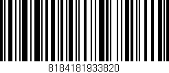 Código de barras (EAN, GTIN, SKU, ISBN): '8184181933820'