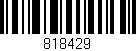 Código de barras (EAN, GTIN, SKU, ISBN): '818429'