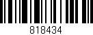 Código de barras (EAN, GTIN, SKU, ISBN): '818434'