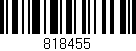 Código de barras (EAN, GTIN, SKU, ISBN): '818455'