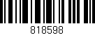 Código de barras (EAN, GTIN, SKU, ISBN): '818598'