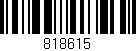 Código de barras (EAN, GTIN, SKU, ISBN): '818615'