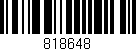 Código de barras (EAN, GTIN, SKU, ISBN): '818648'