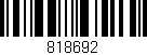 Código de barras (EAN, GTIN, SKU, ISBN): '818692'