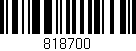 Código de barras (EAN, GTIN, SKU, ISBN): '818700'