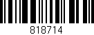 Código de barras (EAN, GTIN, SKU, ISBN): '818714'