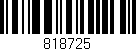 Código de barras (EAN, GTIN, SKU, ISBN): '818725'