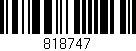 Código de barras (EAN, GTIN, SKU, ISBN): '818747'