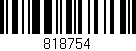 Código de barras (EAN, GTIN, SKU, ISBN): '818754'