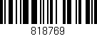 Código de barras (EAN, GTIN, SKU, ISBN): '818769'