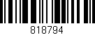 Código de barras (EAN, GTIN, SKU, ISBN): '818794'
