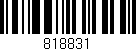 Código de barras (EAN, GTIN, SKU, ISBN): '818831'