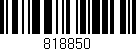 Código de barras (EAN, GTIN, SKU, ISBN): '818850'