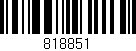 Código de barras (EAN, GTIN, SKU, ISBN): '818851'