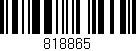 Código de barras (EAN, GTIN, SKU, ISBN): '818865'