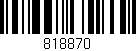 Código de barras (EAN, GTIN, SKU, ISBN): '818870'