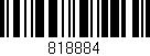 Código de barras (EAN, GTIN, SKU, ISBN): '818884'