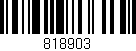 Código de barras (EAN, GTIN, SKU, ISBN): '818903'
