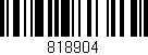 Código de barras (EAN, GTIN, SKU, ISBN): '818904'