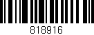 Código de barras (EAN, GTIN, SKU, ISBN): '818916'