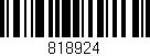 Código de barras (EAN, GTIN, SKU, ISBN): '818924'