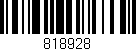 Código de barras (EAN, GTIN, SKU, ISBN): '818928'