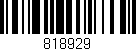Código de barras (EAN, GTIN, SKU, ISBN): '818929'