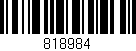 Código de barras (EAN, GTIN, SKU, ISBN): '818984'