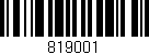 Código de barras (EAN, GTIN, SKU, ISBN): '819001'