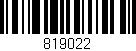 Código de barras (EAN, GTIN, SKU, ISBN): '819022'