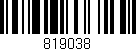 Código de barras (EAN, GTIN, SKU, ISBN): '819038'