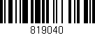 Código de barras (EAN, GTIN, SKU, ISBN): '819040'