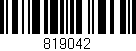 Código de barras (EAN, GTIN, SKU, ISBN): '819042'