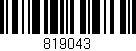 Código de barras (EAN, GTIN, SKU, ISBN): '819043'