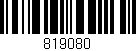 Código de barras (EAN, GTIN, SKU, ISBN): '819080'