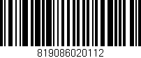 Código de barras (EAN, GTIN, SKU, ISBN): '819086020112'