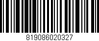 Código de barras (EAN, GTIN, SKU, ISBN): '819086020327'