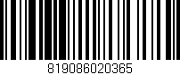 Código de barras (EAN, GTIN, SKU, ISBN): '819086020365'