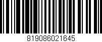 Código de barras (EAN, GTIN, SKU, ISBN): '819086021645'