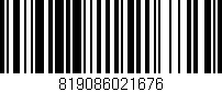 Código de barras (EAN, GTIN, SKU, ISBN): '819086021676'
