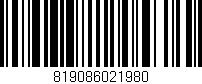 Código de barras (EAN, GTIN, SKU, ISBN): '819086021980'