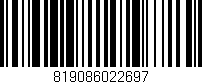 Código de barras (EAN, GTIN, SKU, ISBN): '819086022697'
