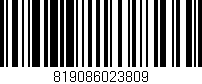 Código de barras (EAN, GTIN, SKU, ISBN): '819086023809'