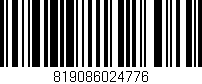 Código de barras (EAN, GTIN, SKU, ISBN): '819086024776'