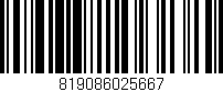 Código de barras (EAN, GTIN, SKU, ISBN): '819086025667'