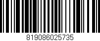 Código de barras (EAN, GTIN, SKU, ISBN): '819086025735'